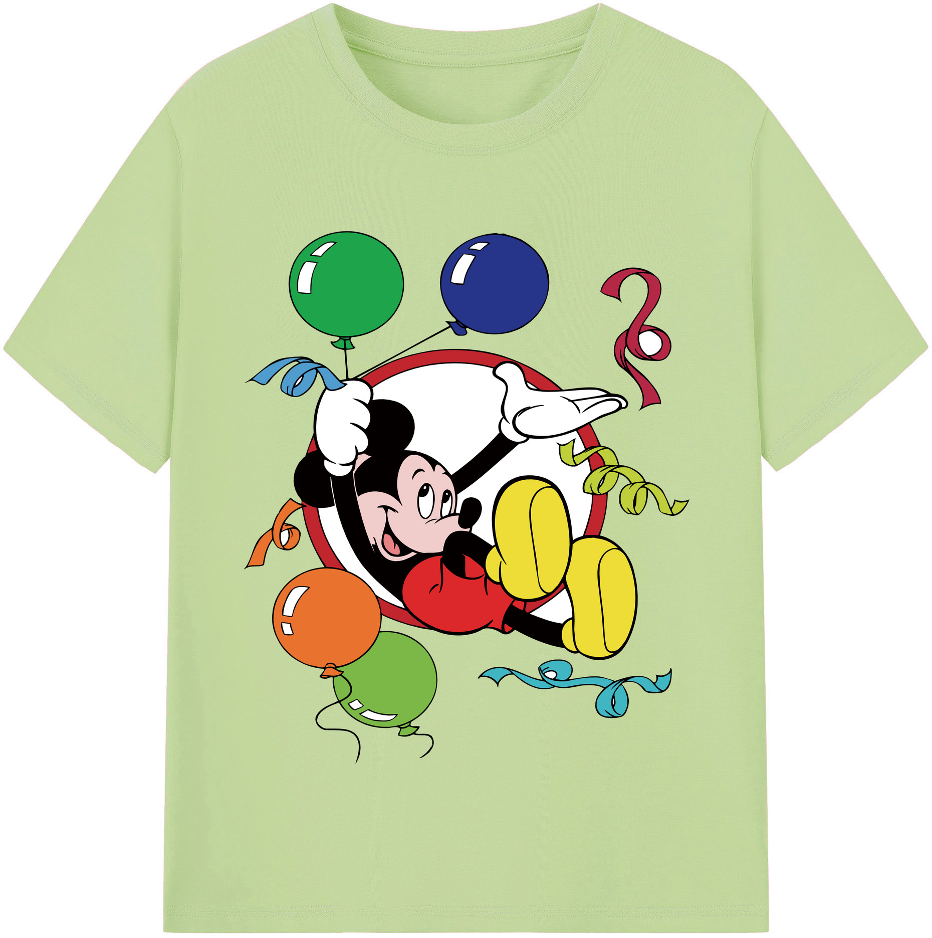 （画像用） ミッキーマウス Mickey Mouse 綿100％半袖Tシャツ（フロントプリント）